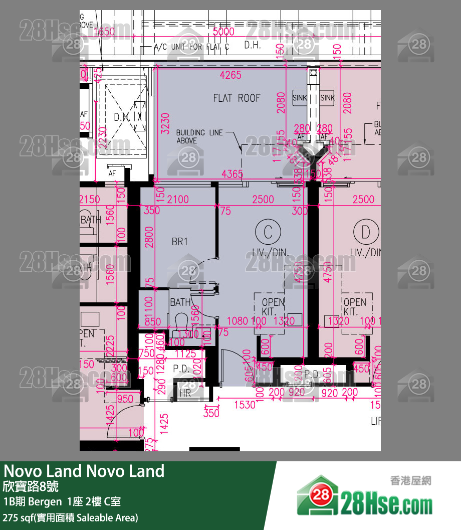 Novo Land 1B期 Bergen  1座 2樓 C室 平面圖