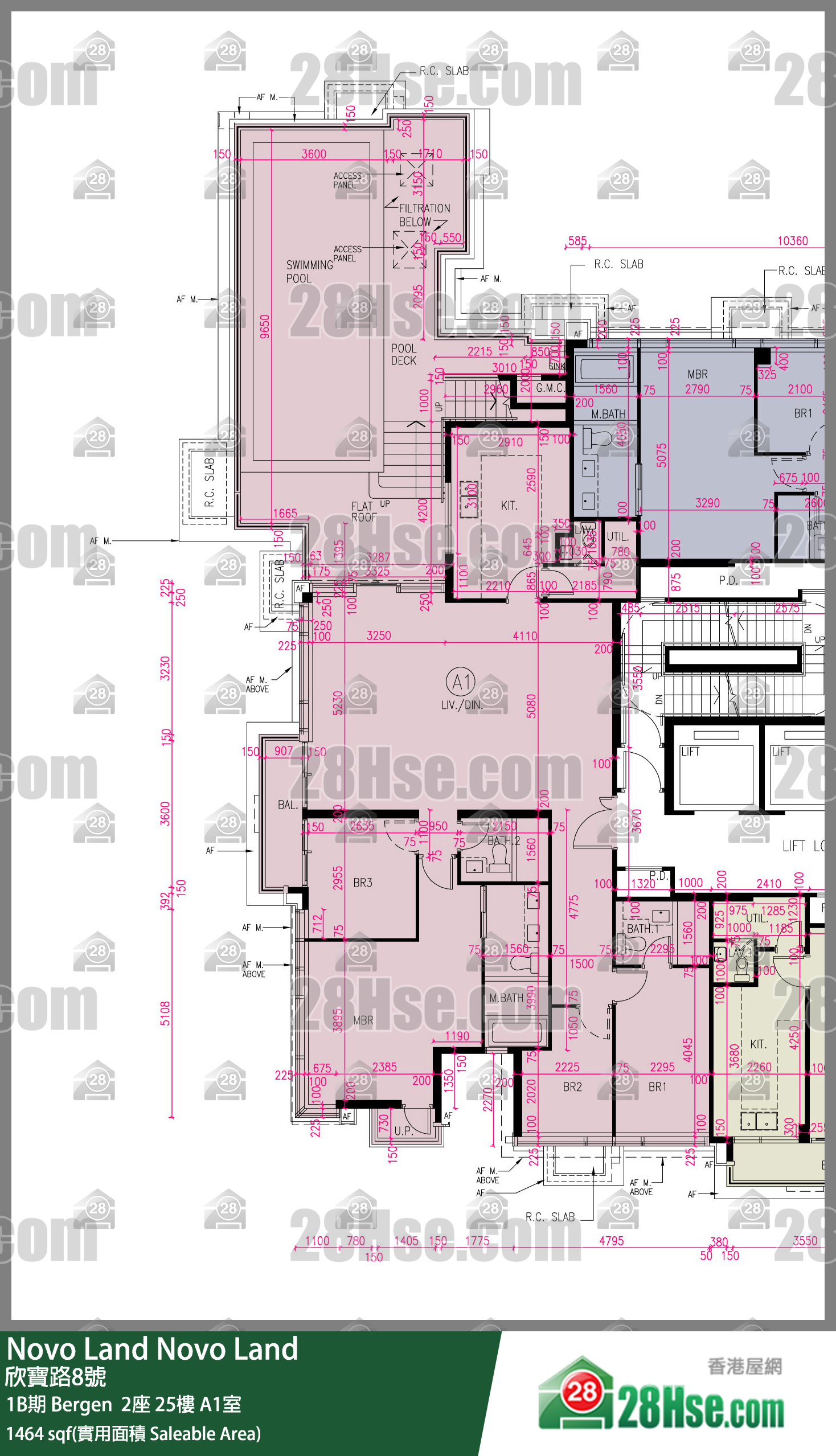 Novo Land 1B期Bergen  2座25楼 A1室 平面图
