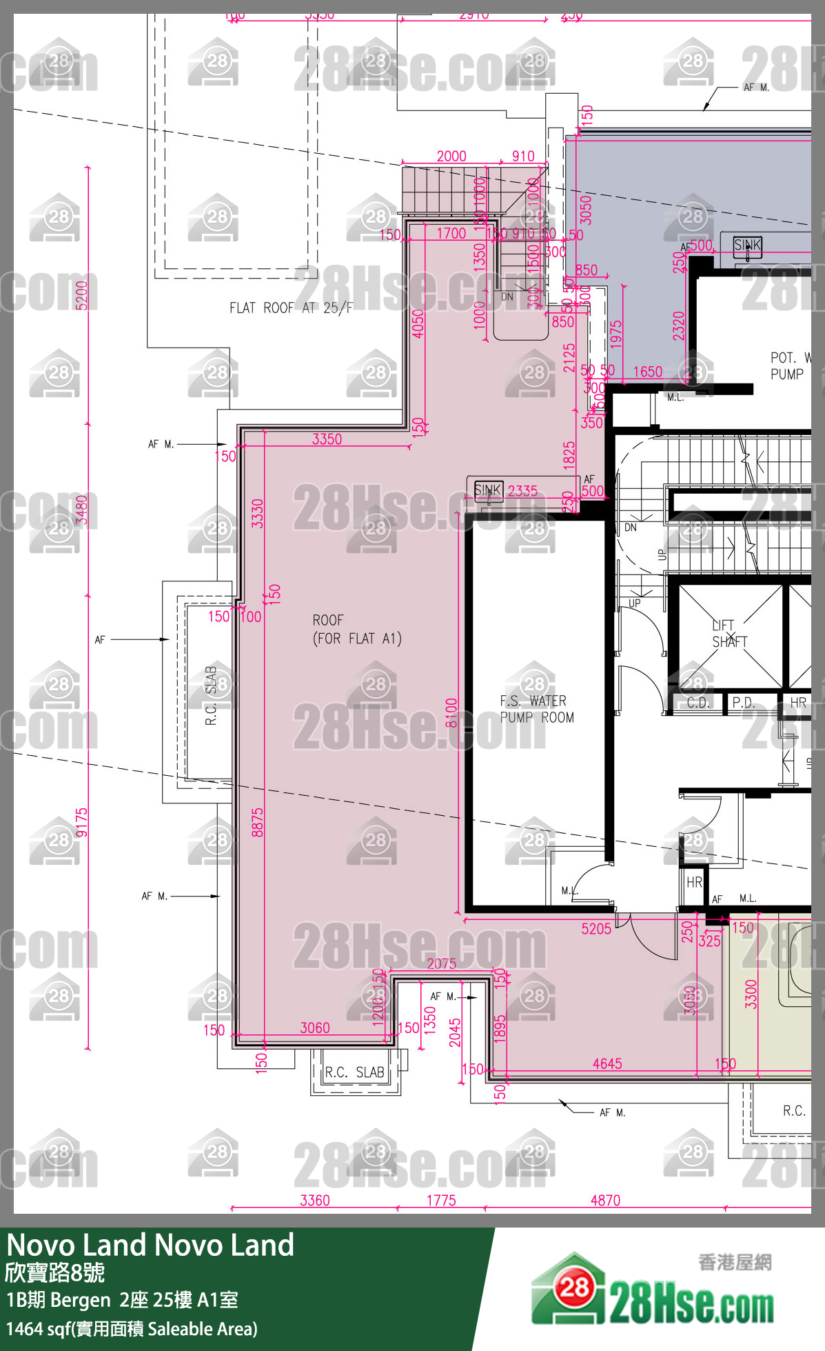 Novo Land 1B期Bergen  2座25楼 A1室 平面图