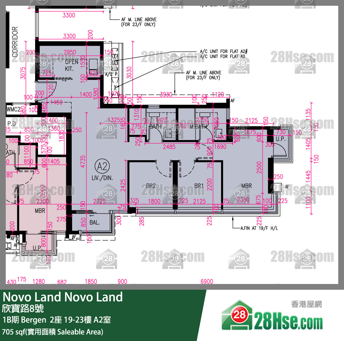 Novo Land 1B期 Bergen  2座 19楼 A2室 平面图