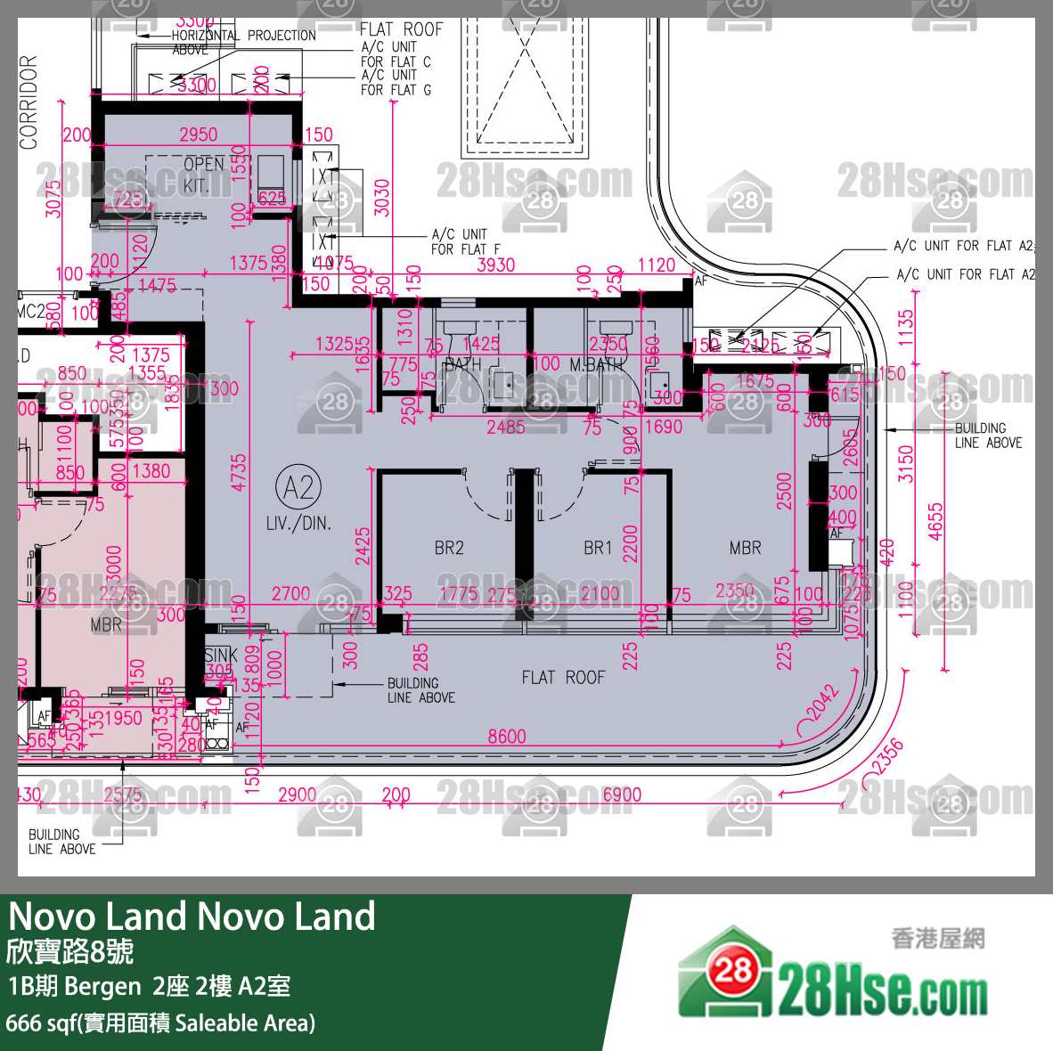 Novo Land 1B期Bergen  2座2楼 A2室 平面图