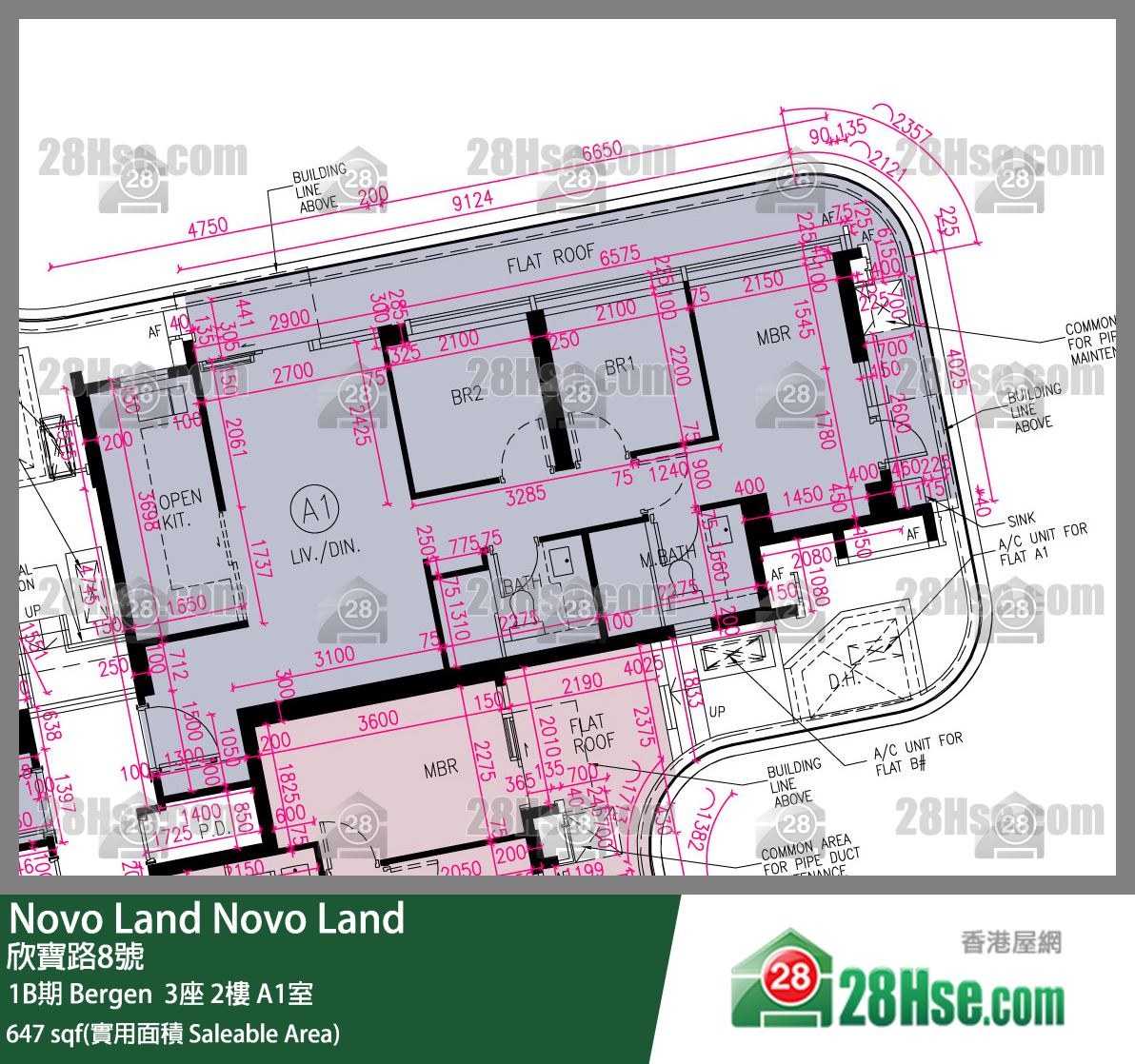 Novo Land 1B期 Bergen  3座 2楼 A1室 平面图