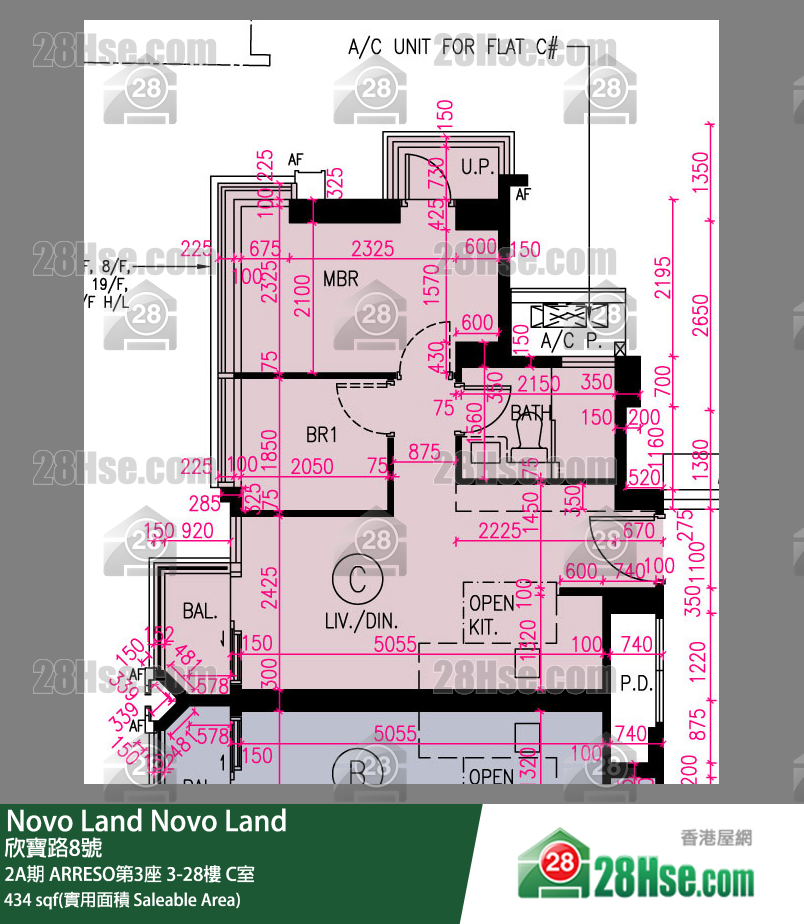 Novo Land 2A期 ARRESO第3座 16樓 C室 平面圖