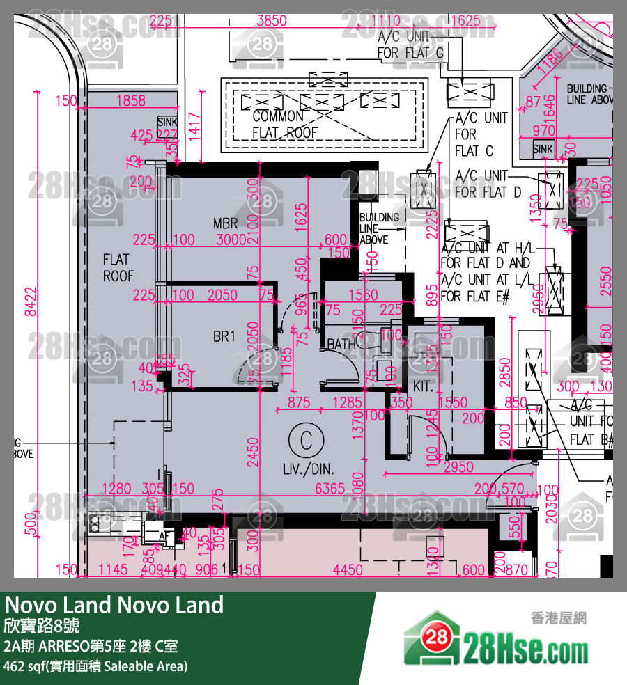 Novo Land 2A期 ARRESO第5座 2樓 C室 平面圖