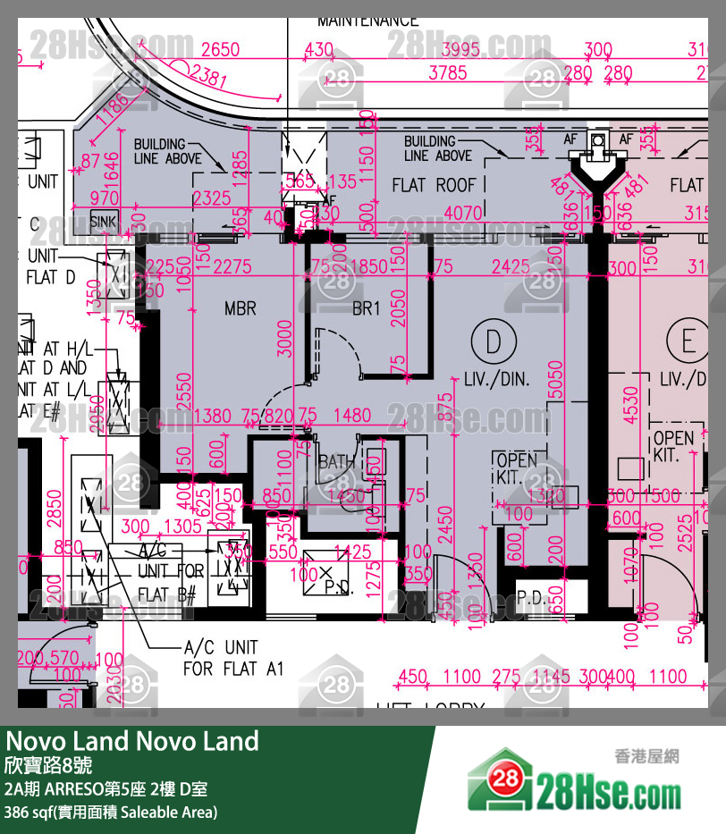 Novo Land 2A期 ARRESO第5座 2樓 D室 平面圖