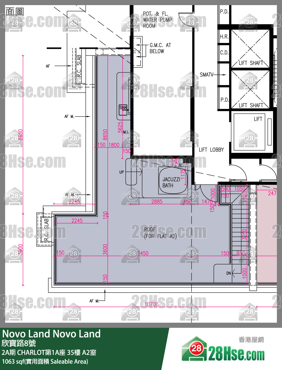 Novo Land 2A期CHARLOT第1A座35楼 A2室 平面图