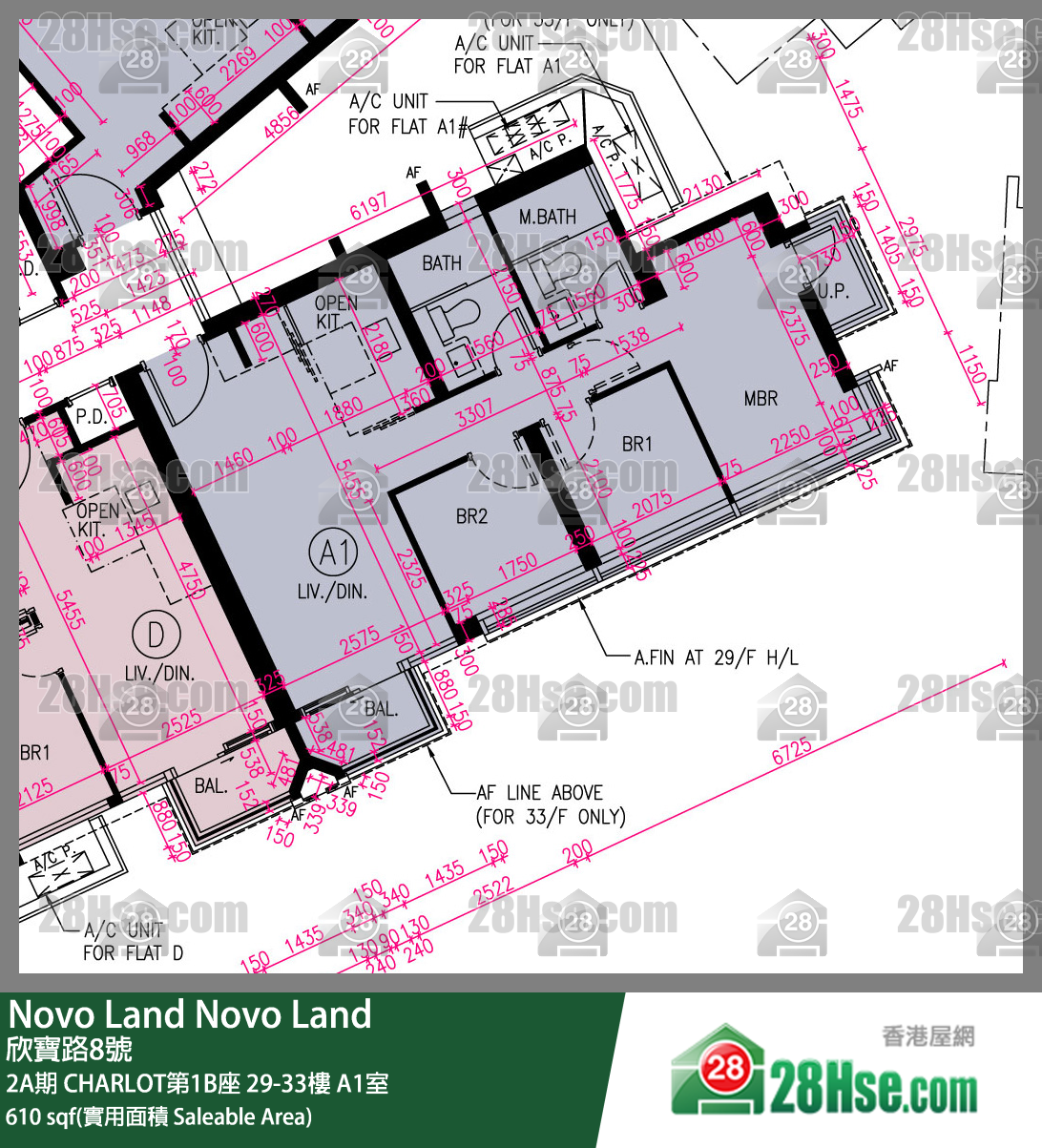 Novo Land 2A期CHARLOT第1B座30樓 A1室 平面圖