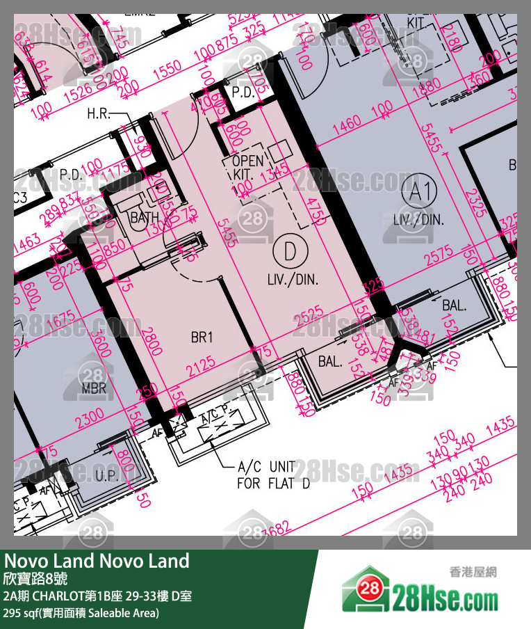 Novo Land 2A期CHARLOT第1B座30樓 D室 平面圖