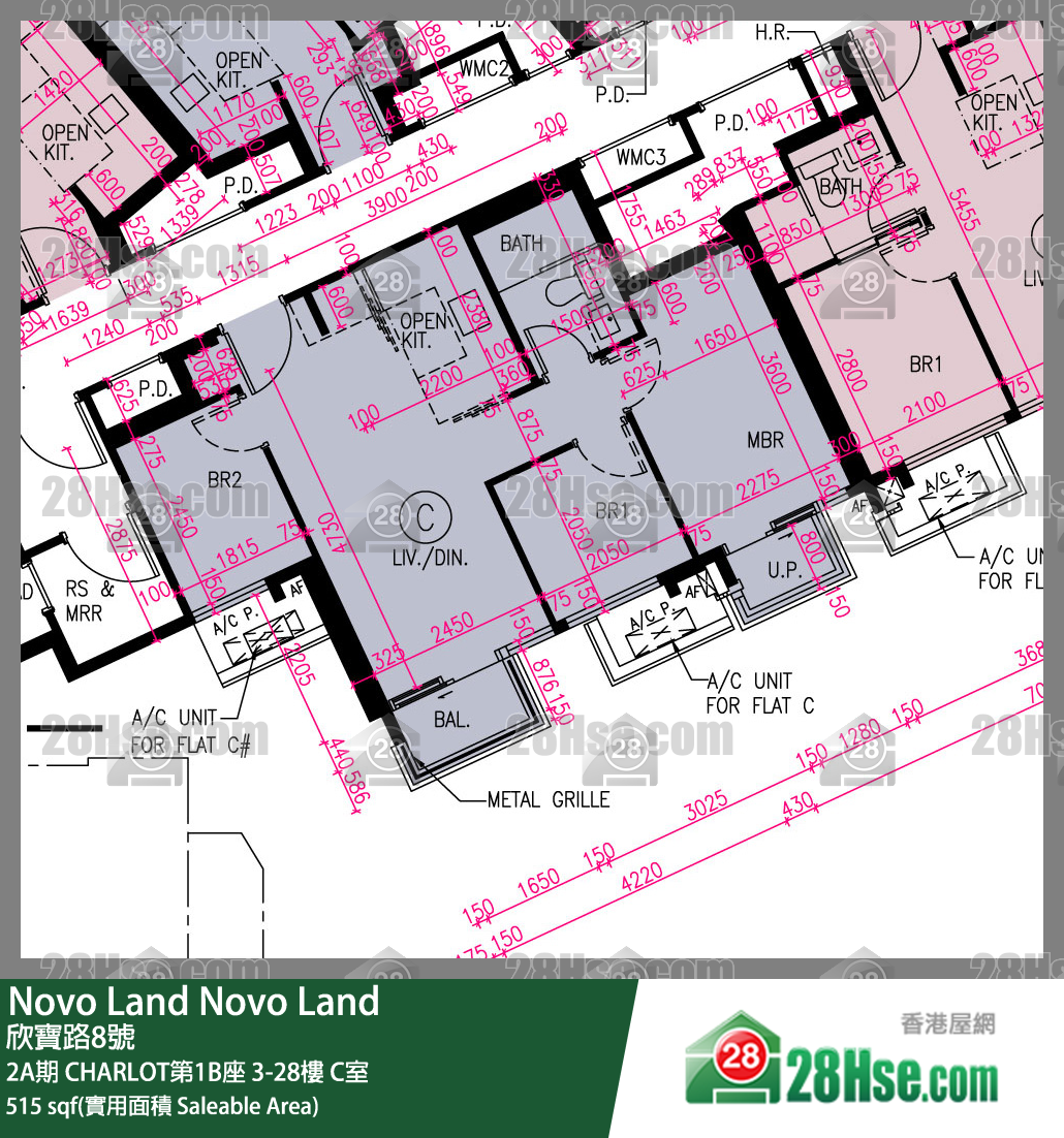Novo Land 2A期CHARLOT第1B座10樓 C室 平面圖