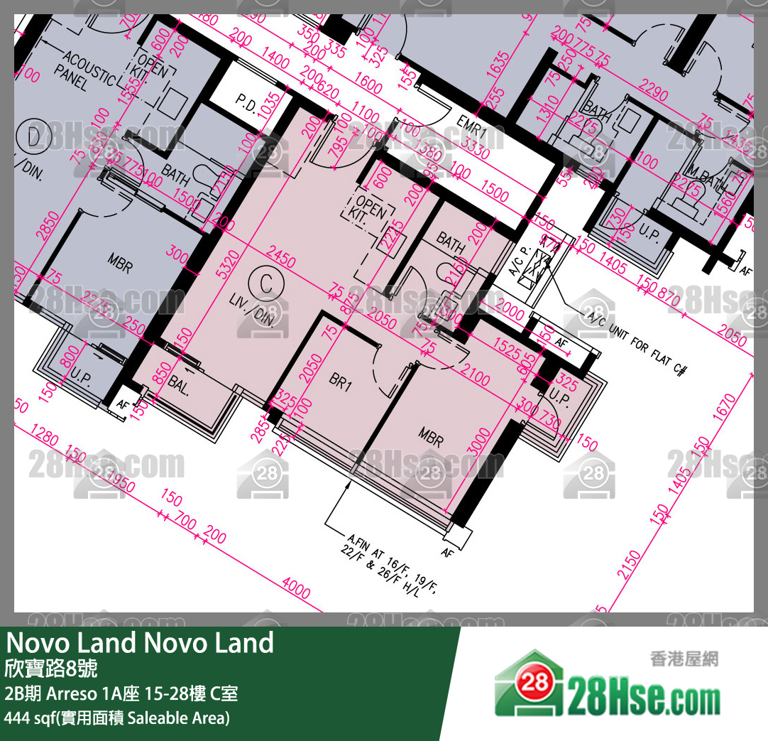 Novo Land 2B期 Arreso 1A座 22楼 C室 平面图