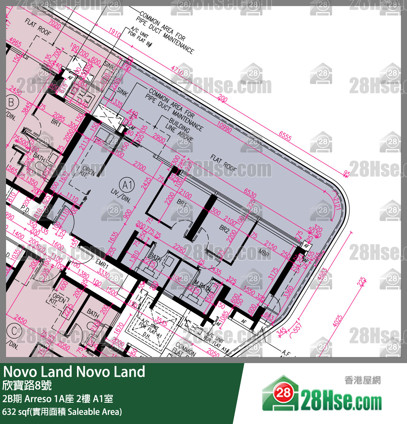 Novo Land 2B期Arreso 1A座2楼 A1室 平面图