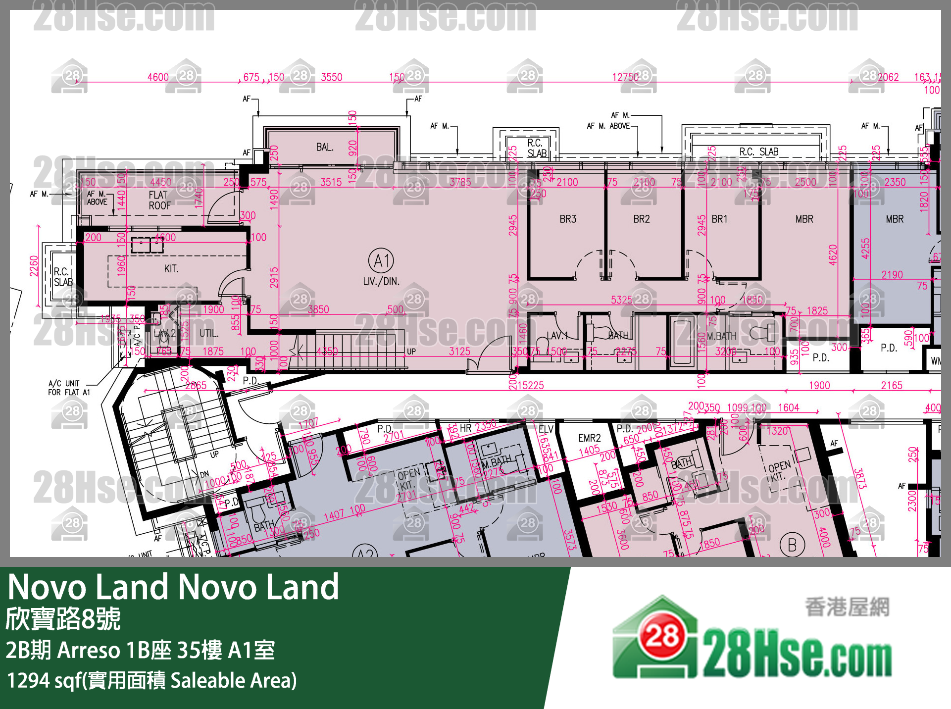Novo Land 2B期Arreso 1B座35楼 A1室 平面图