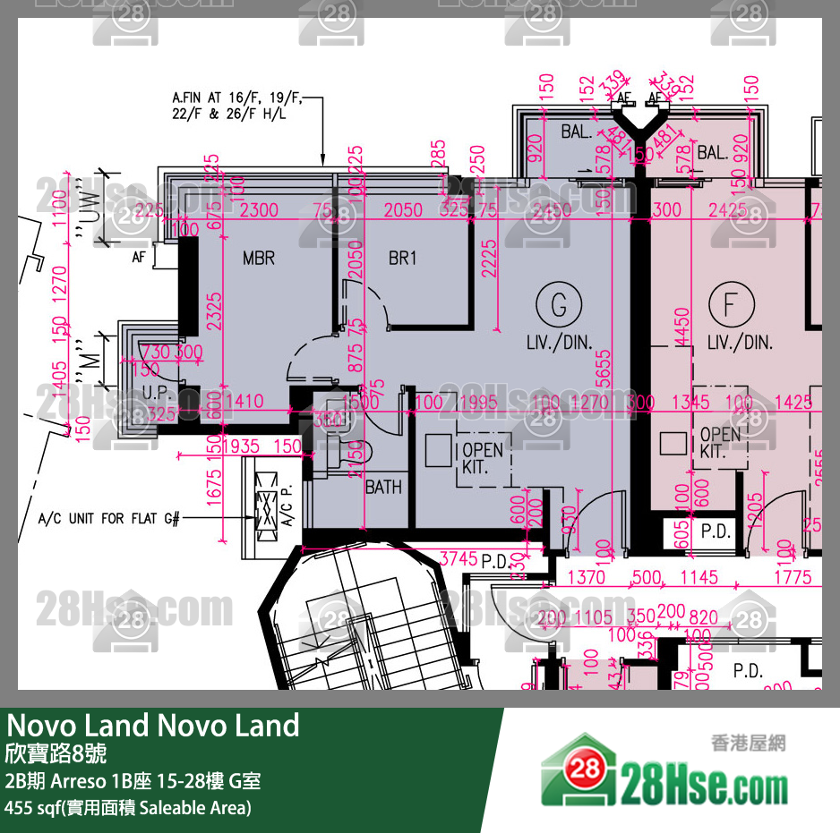Novo Land 2B期 Arreso 1B座 21樓 G室 平面圖