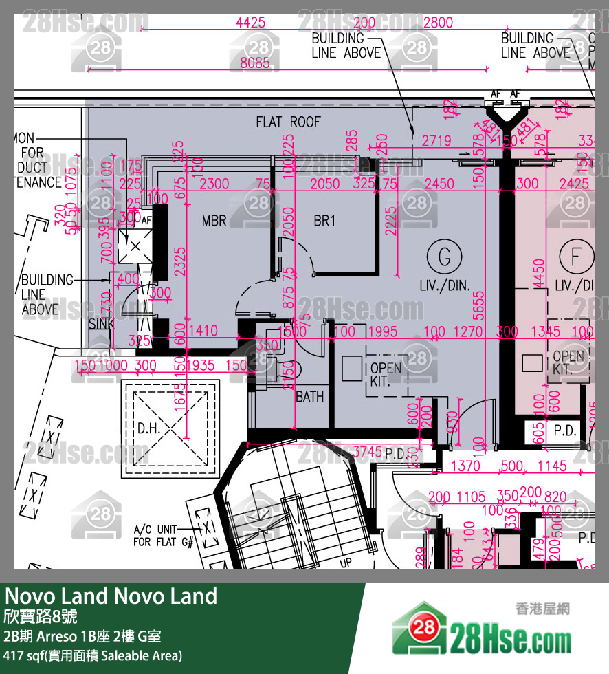 Novo Land 2B期 Arreso 1B座 2楼 G室 平面图