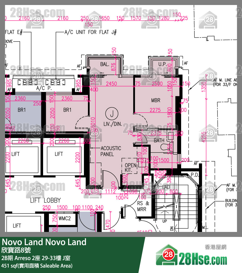 Novo Land 2B期 Arreso 2座 31樓 J室 平面圖