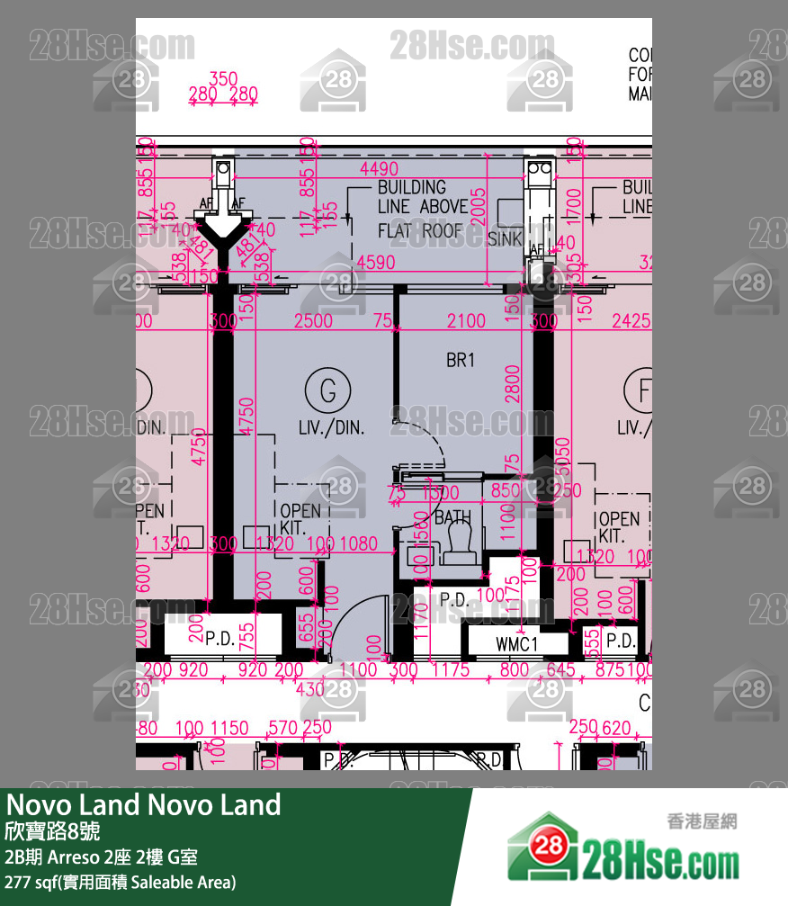 Novo Land 2B期 Arreso 2座 2楼 G室 平面图