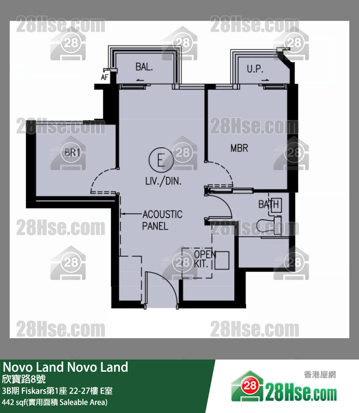 Novo Land 3B期 Fiskars第1座 22樓 E室 平面圖