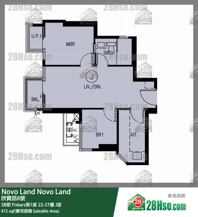 Novo Land 3B期 Fiskars第1座 25樓 J室 平面圖