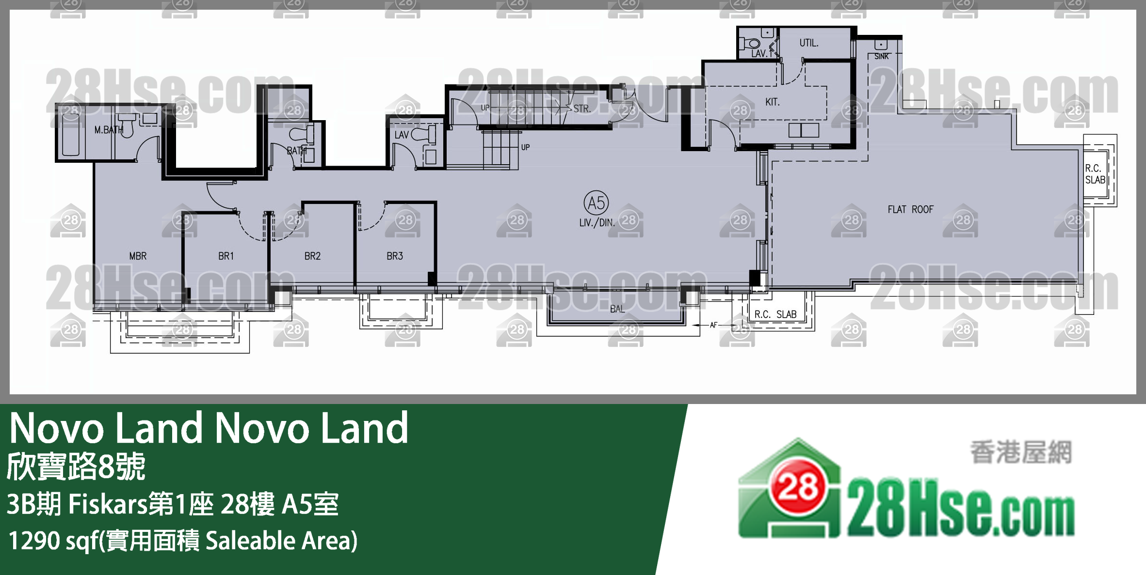 Novo Land 3B期Fiskars第1座28楼 A5室 平面图