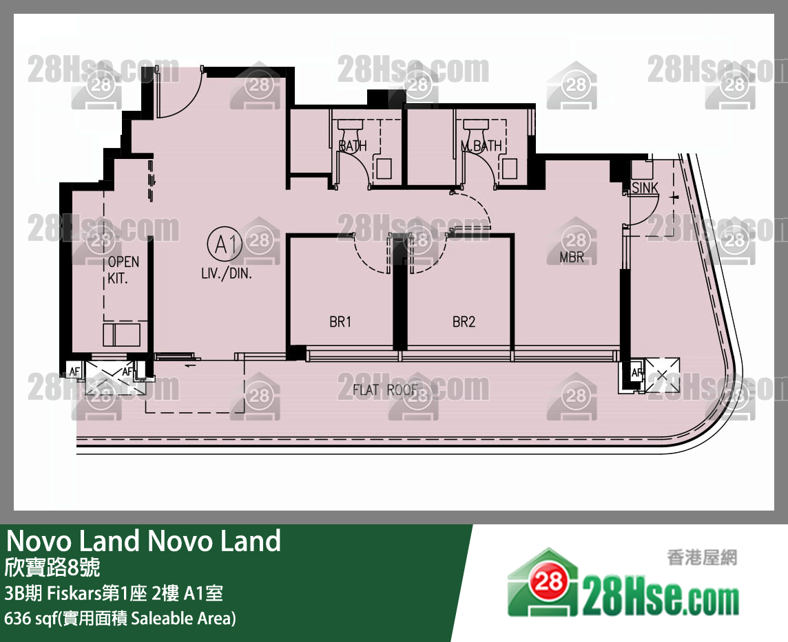 Novo Land 3B期Fiskars第1座2楼 A1室 平面图