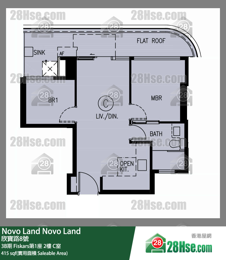 Novo Land 3B期 Fiskars第1座 2楼 C室 平面图