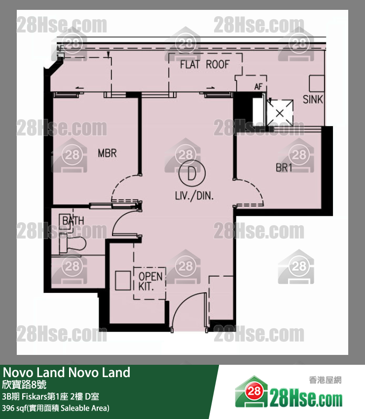 Novo Land 3B期 Fiskars第1座 2楼 D室 平面图