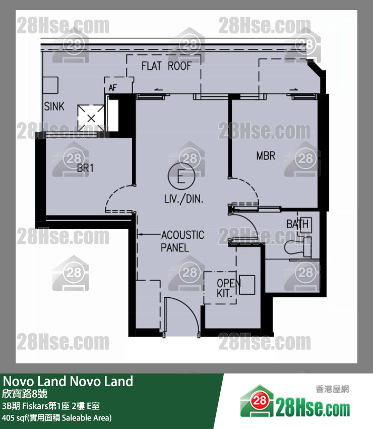 Novo Land 3B期 Fiskars第1座 2楼 E室 平面图