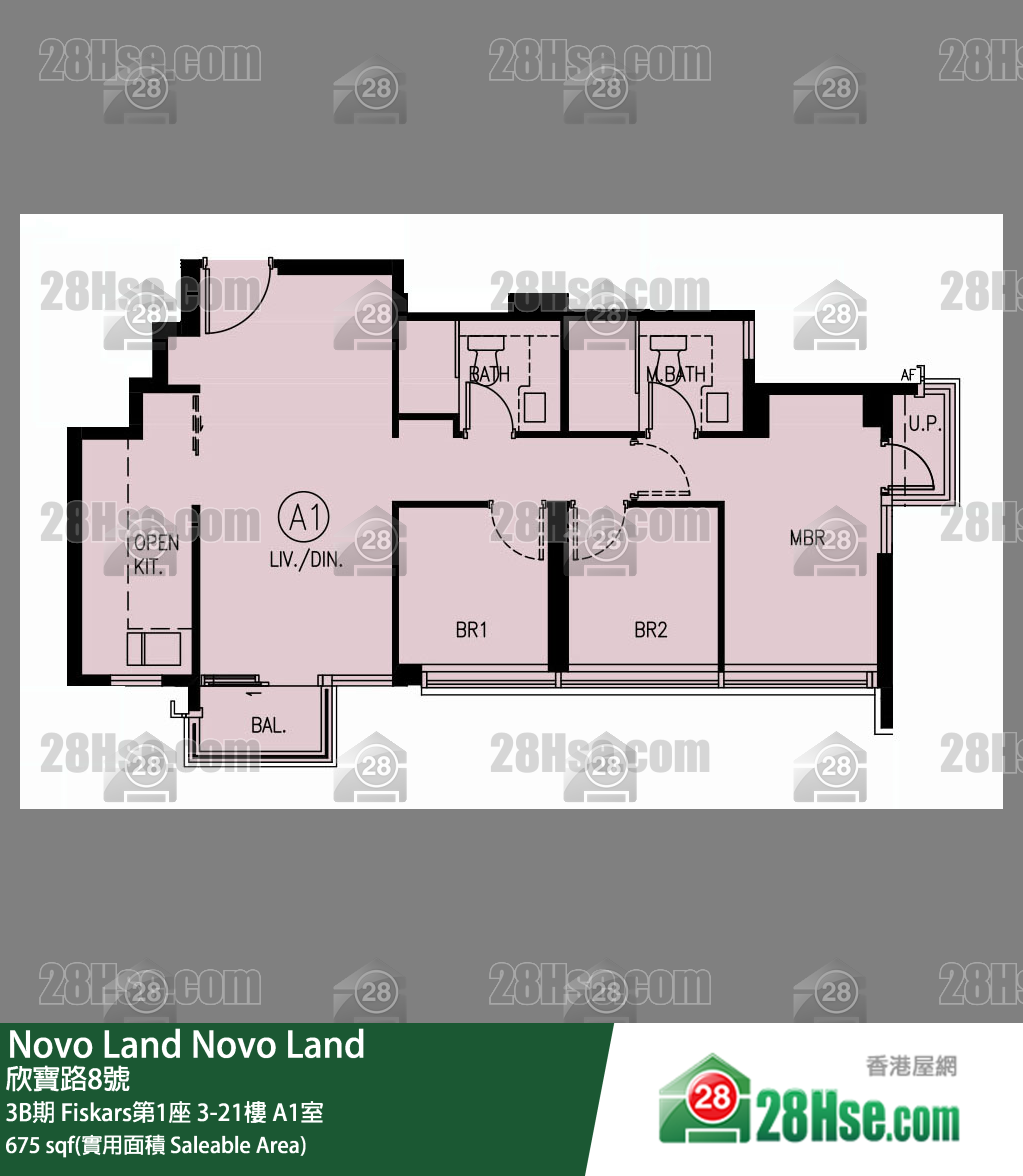 Novo Land 3B期 Fiskars第1座 17樓 A1室 平面圖