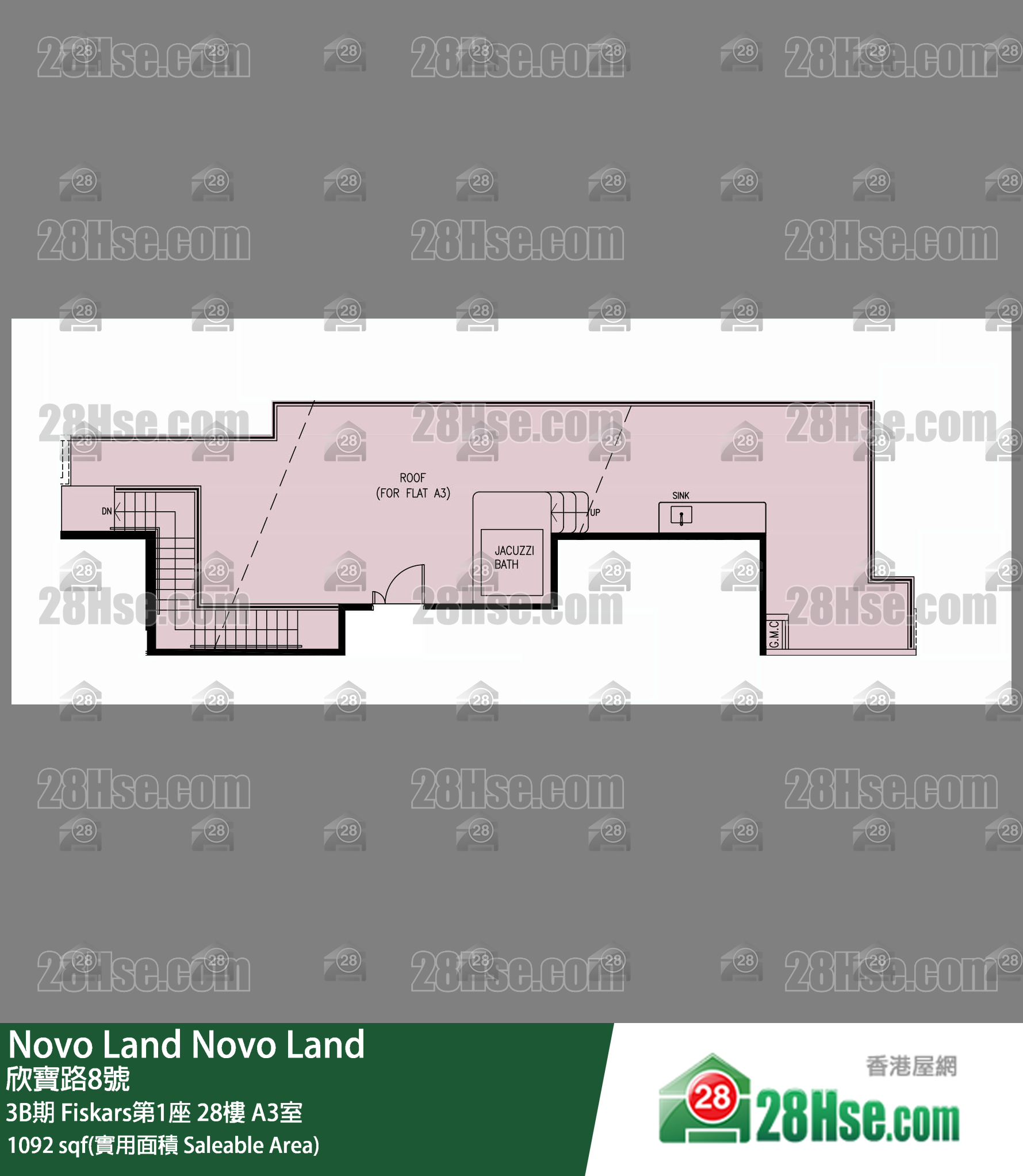 Novo Land 3B期Fiskars第1座28楼 A3室 平面图