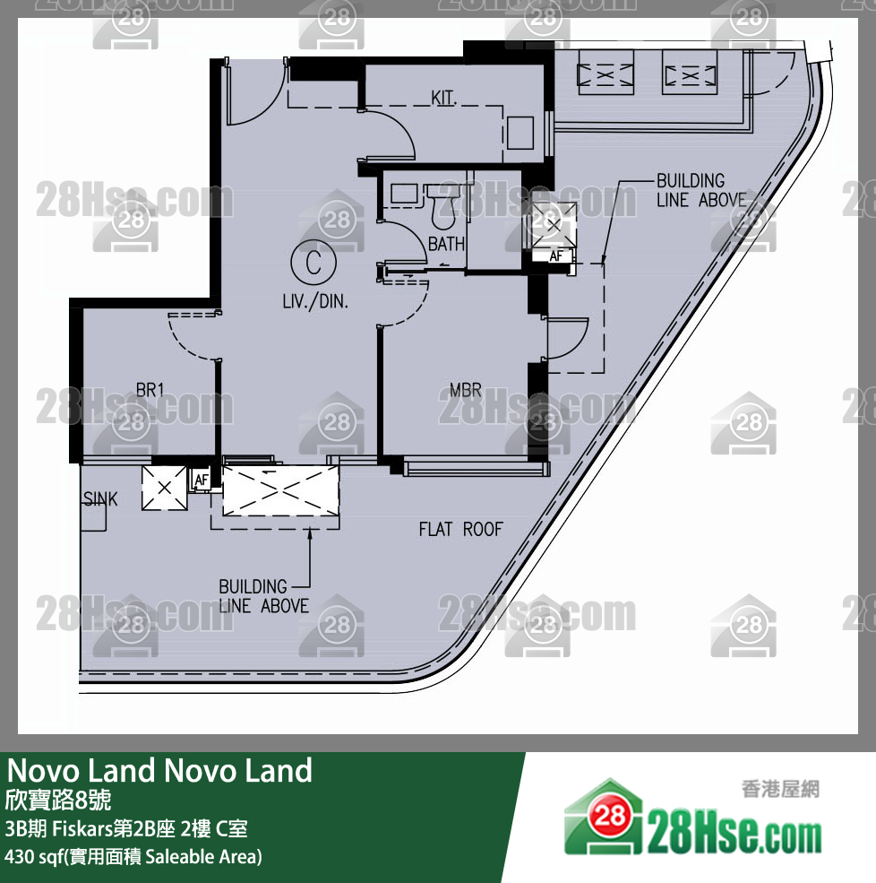 Novo Land 3B期 Fiskars第2B座 2樓 C室 平面圖