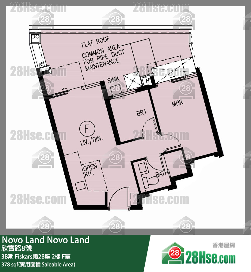 Novo Land 3B期Fiskars第2B座2樓 F室 平面圖