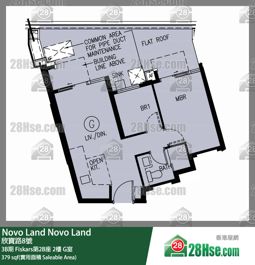 Novo Land 3B期 Fiskars第2B座 2樓 G室 平面圖