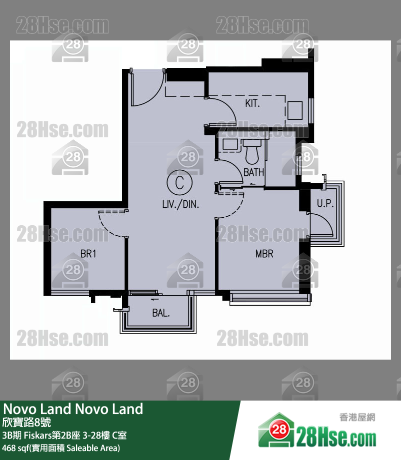 Novo Land 3B期 Fiskars第2B座 6樓 C室 平面圖