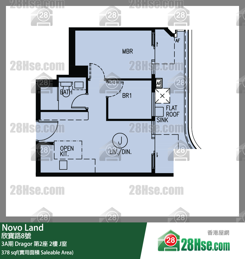 Novo Land 3A期 Dragor 第2座 2楼 J室 平面图