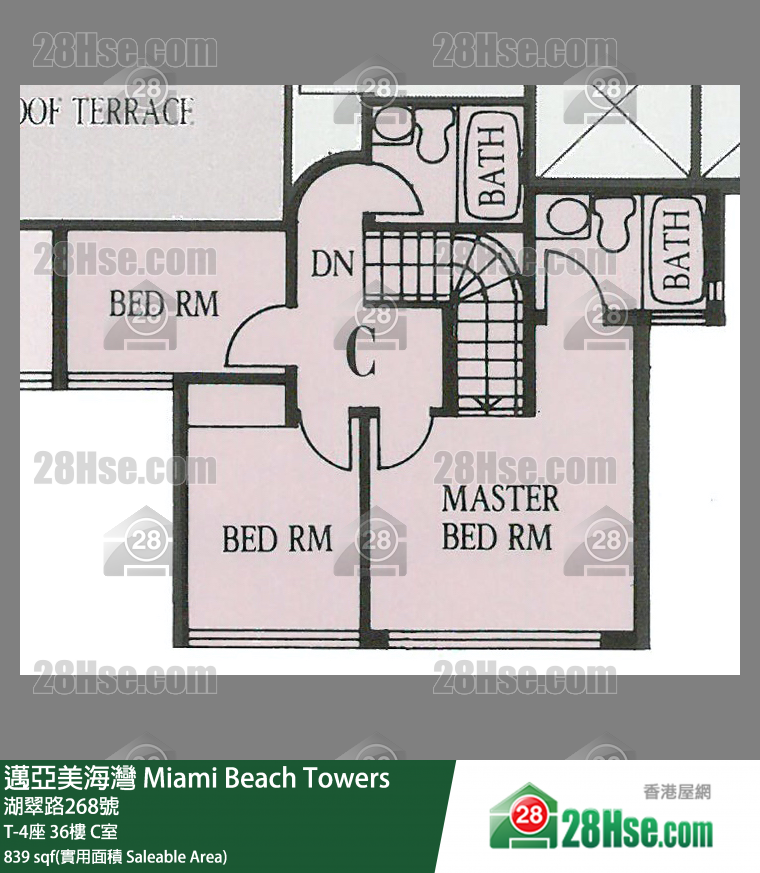 邁亞美海灣 T-4座36樓 C室 平面圖