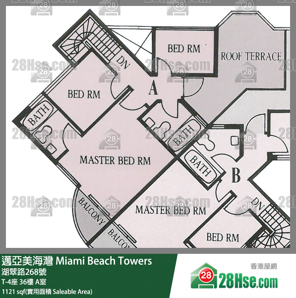 邁亞美海灣 T-4座36樓 A室 平面圖
