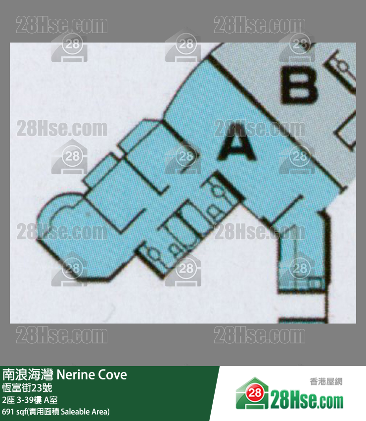 南浪海湾 2座30楼 A室 平面图