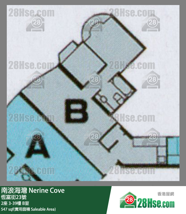 南浪海湾 2座29楼 B室 平面图