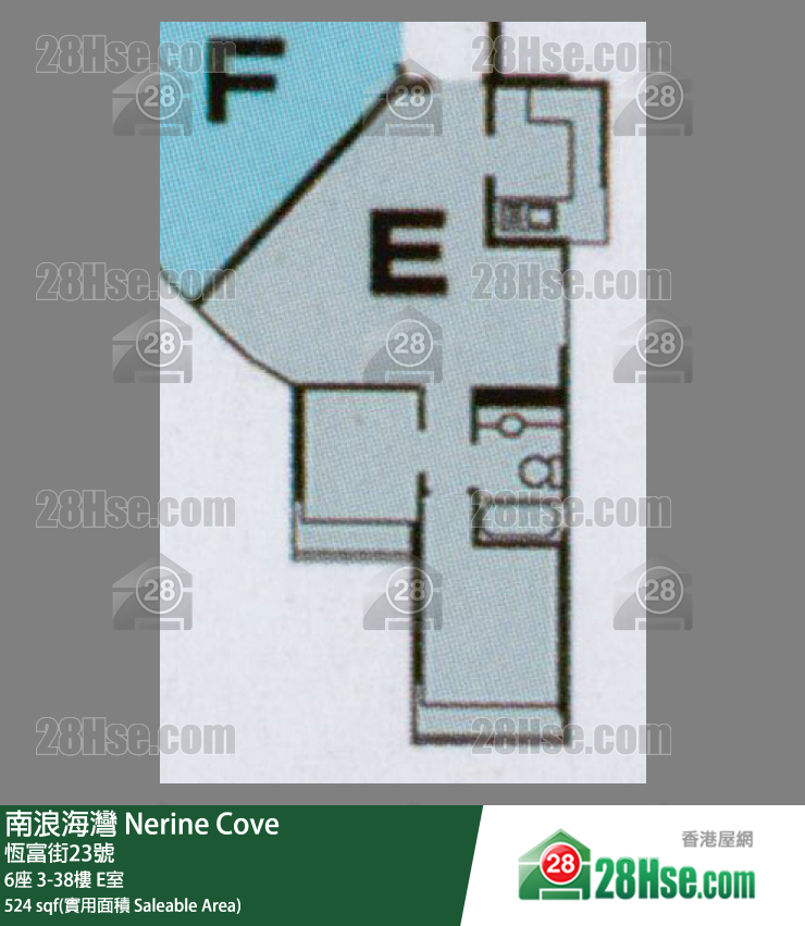 南浪海湾 6座25楼 E室 平面图