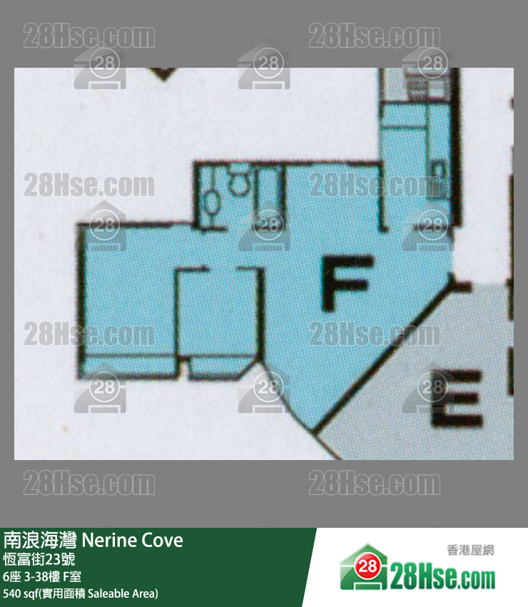 南浪海湾 6座9楼 F室 平面图