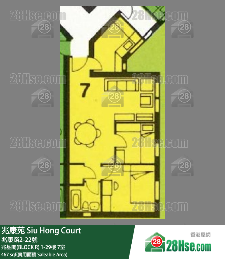兆康苑 兆基閣(BLOCK R)19樓 7室 平面圖