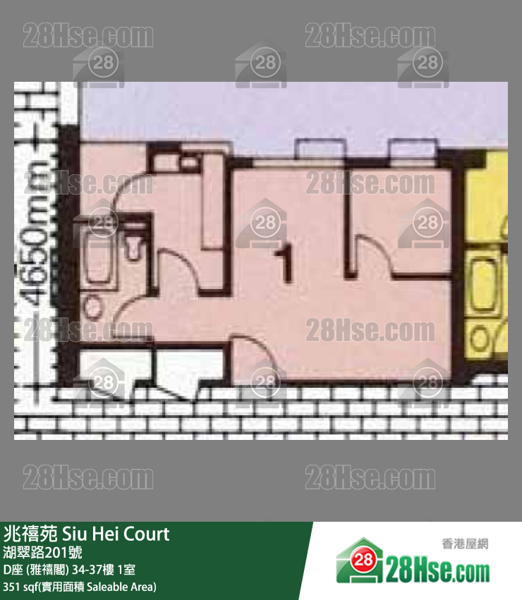 兆禧苑 D座 (雅禧閣)35樓 1室 平面圖