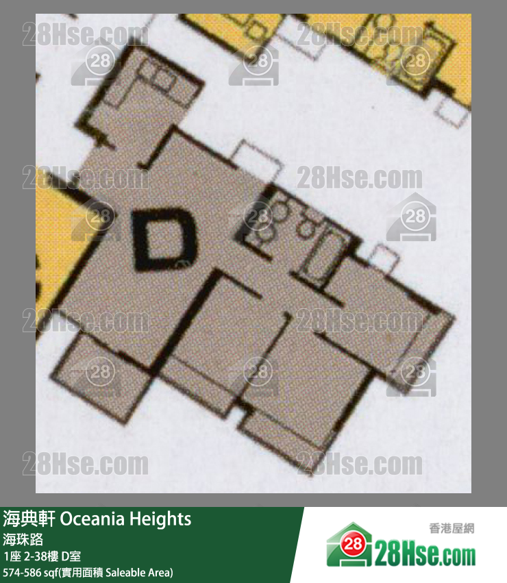 海典軒 1座2樓 D室 平面圖