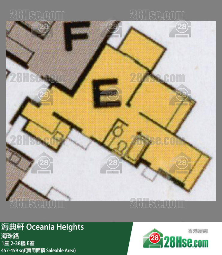 海典軒 1座 18樓 E室 平面圖
