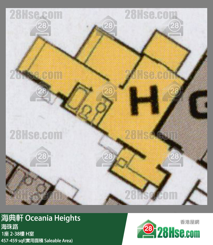 海典軒 1座7樓 H室 平面圖