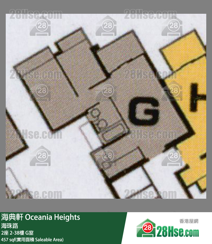 海典軒 2座26樓 G室 平面圖