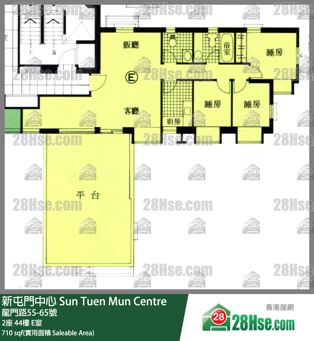 新屯门中心 2座44楼 E室 平面图