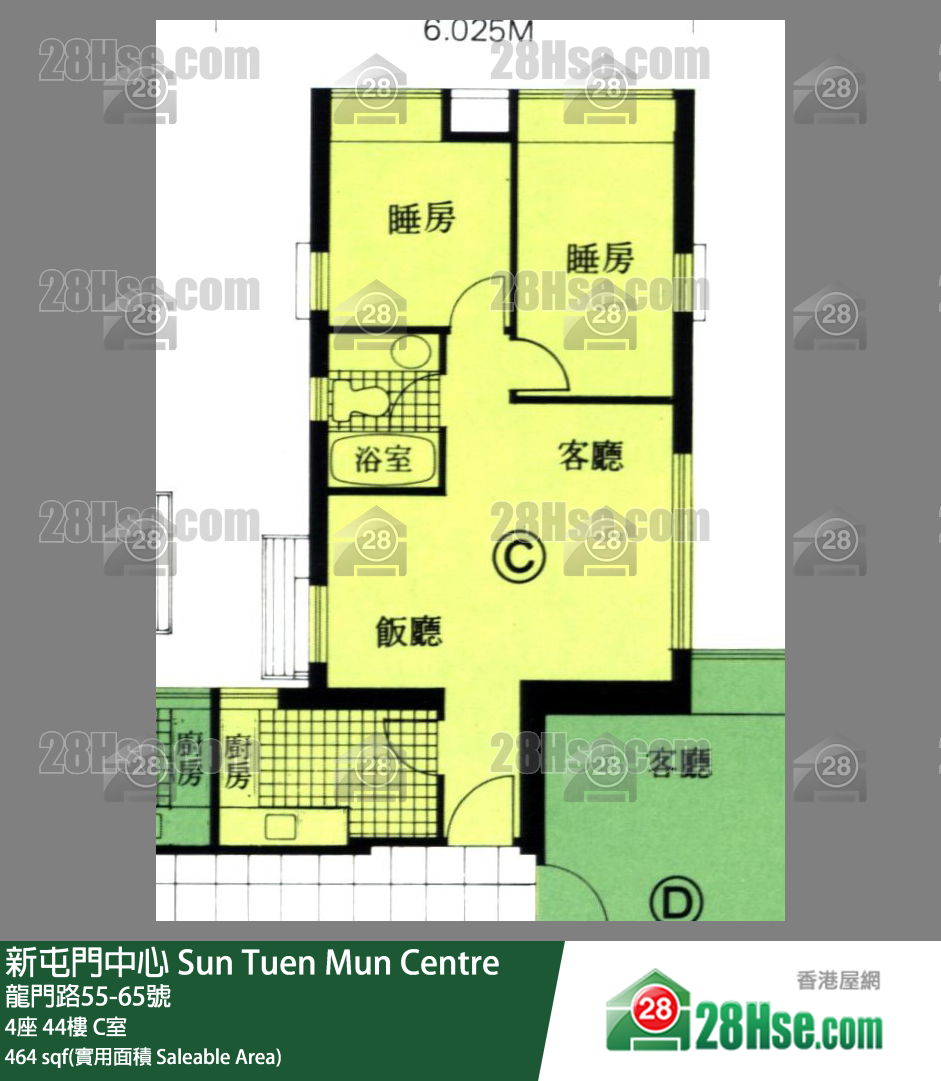 新屯門中心 4座44樓 C室 平面圖