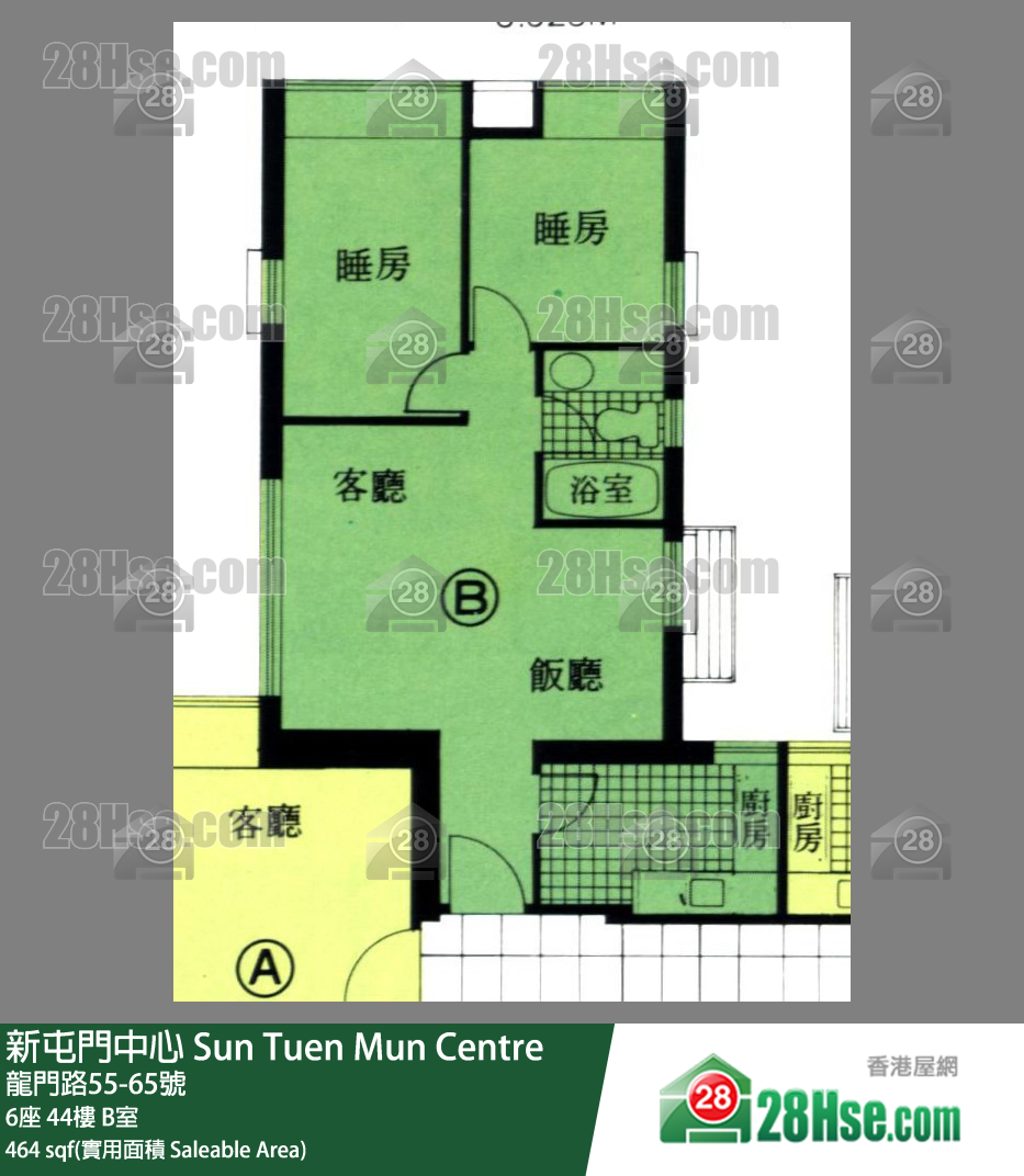 新屯門中心 6座44樓 B室 平面圖