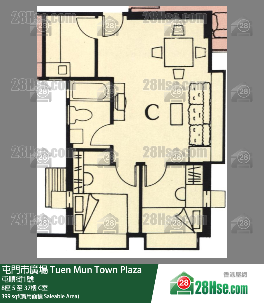 屯門市廣場 8座6樓 C室 平面圖